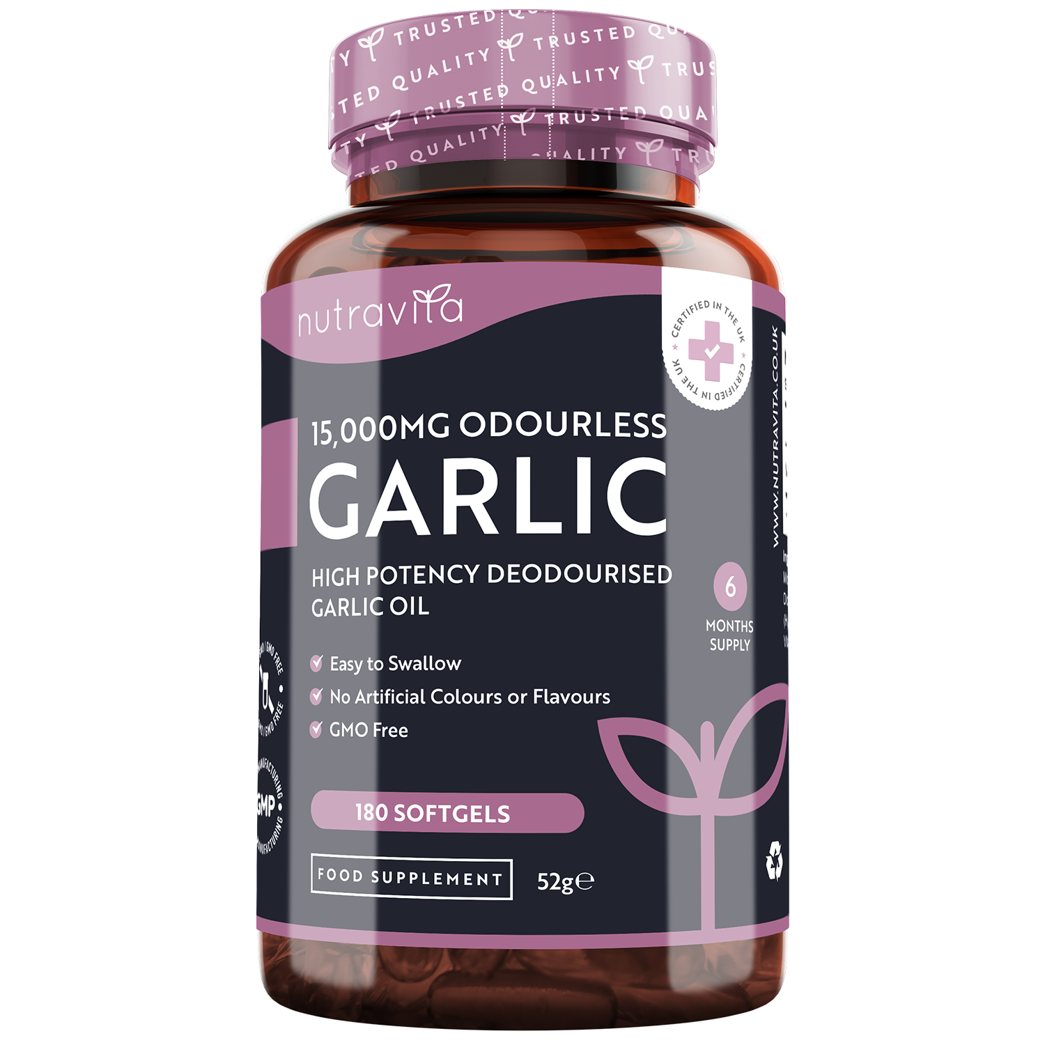 Aglio 180 capsule in gel morbido da 15.000 mg
