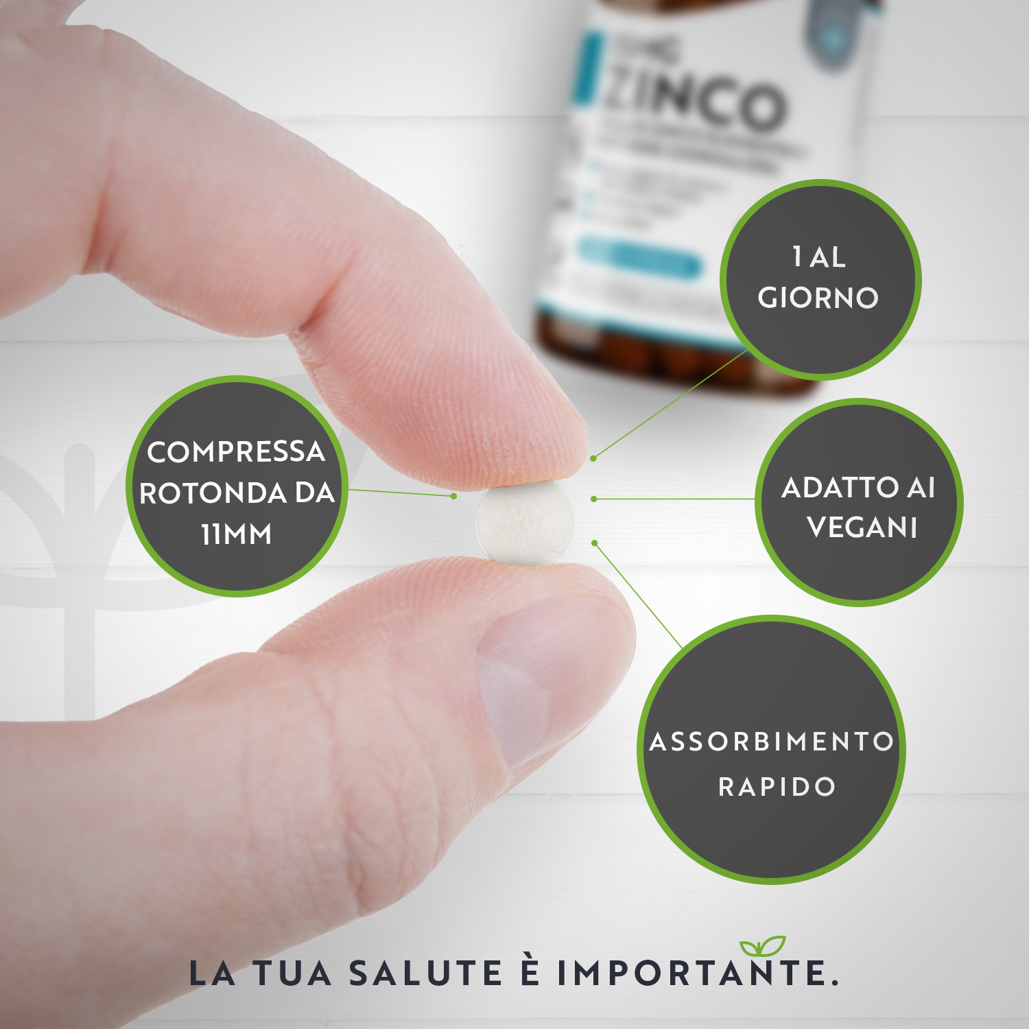 Zinco 15mg 365 Compresse Vegane