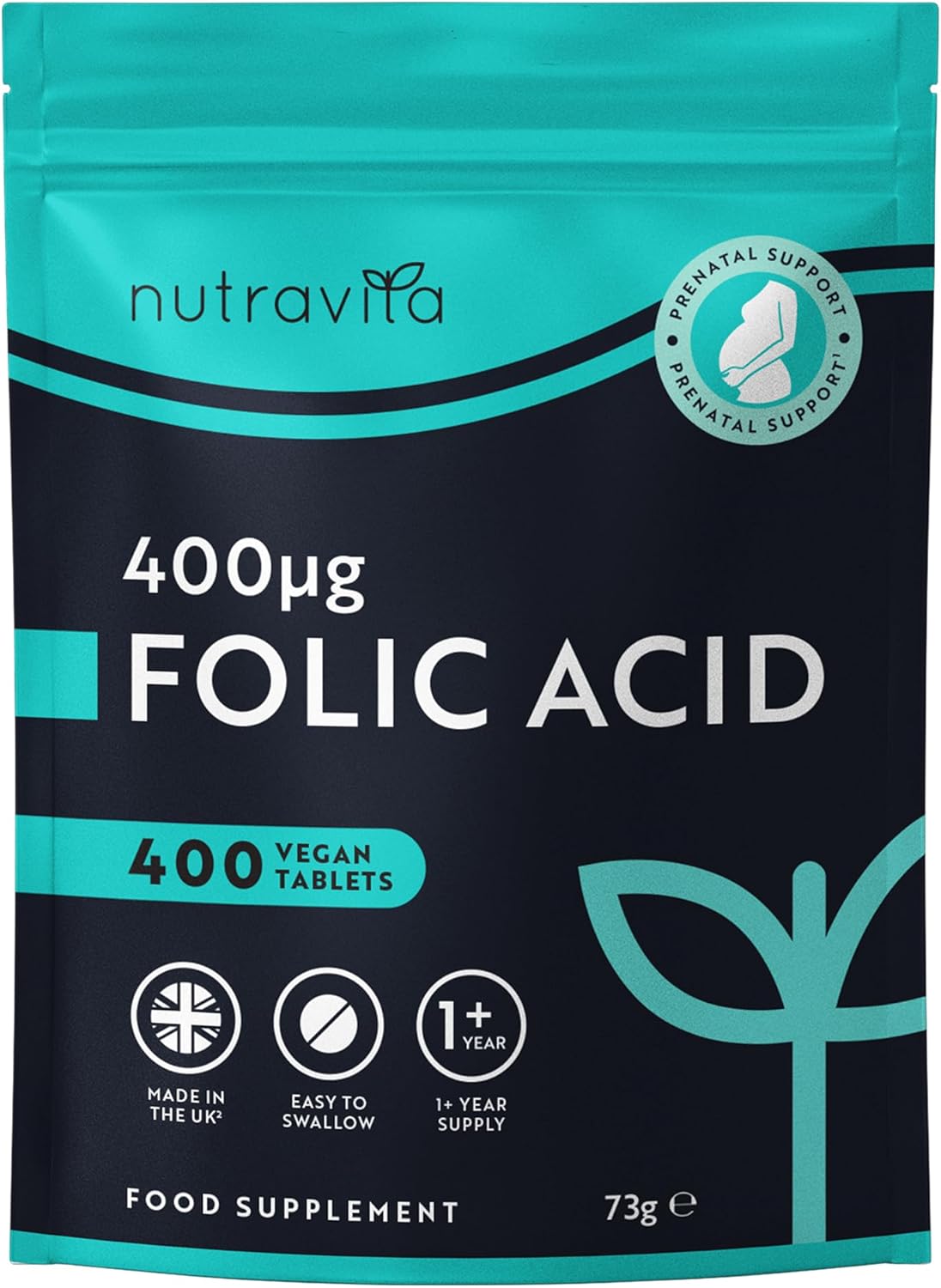 Acido Folico 400 mcg - 400 Compresse Vegane