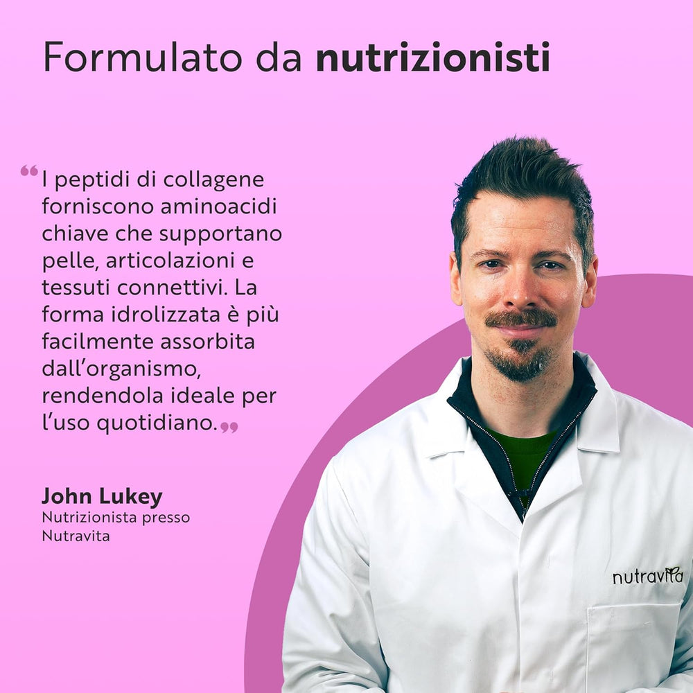 Collagene in Polvere 300g - Peptidi di Collagene Idrolizzato Tipo 1-30 Porzioni