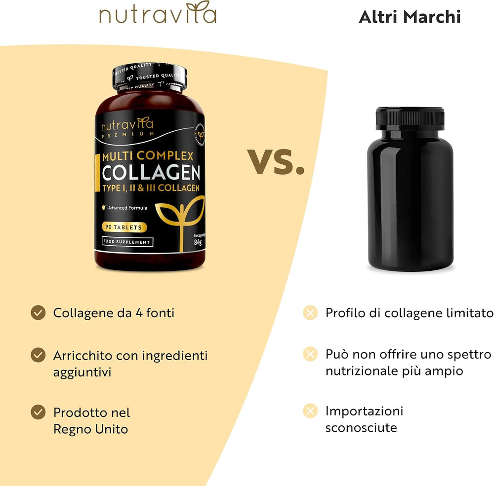 Proteine di Collagene Multi-Premium - 90 Compresse