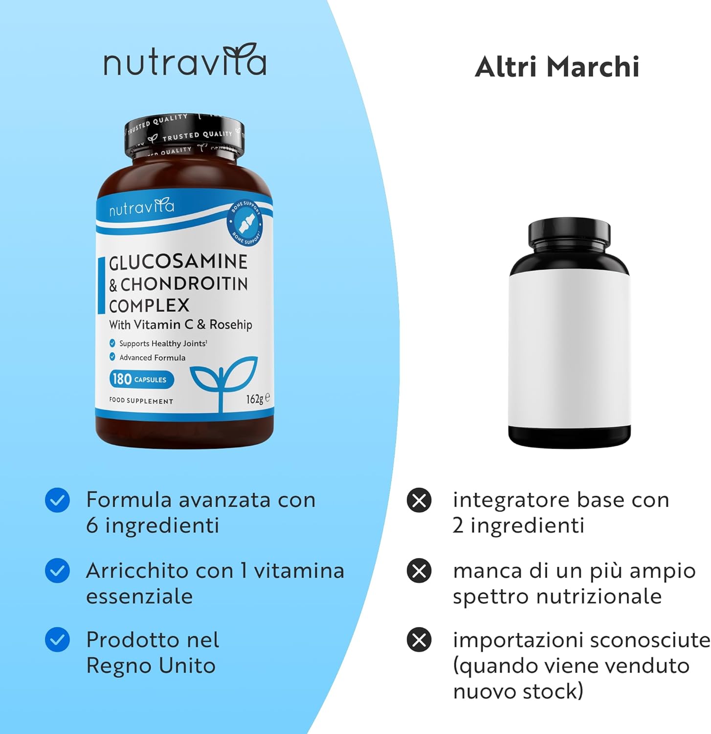 Glucosamina e Condroitina Complesso - 180 Capsule