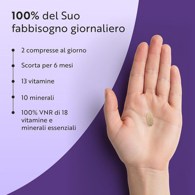 Multivitaminici ad Assorbimento Avanzato per Uomo & Donna - 360 Compresse Vegane