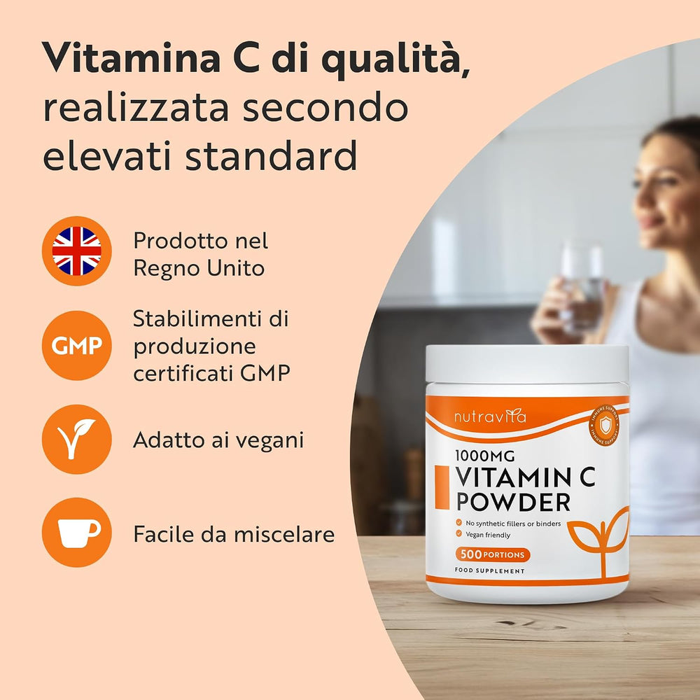 Vitamina C in polvere 1000mg - 500 porzioni