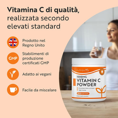 Vitamina C in polvere 1000mg - 500 porzioni