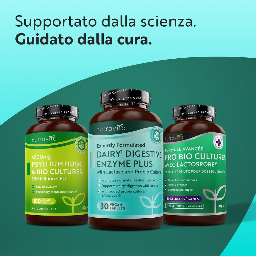 Complesso di integratori a base di enzimi digestivi - 60 compresse vegane