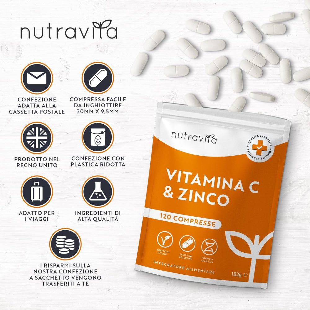 Vitamin C 1000mg With Zinc 15mg – 120 Vegan Capsules