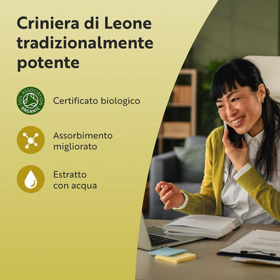 Fungo di criniera di leone biologico 1500 mg 120 capsule