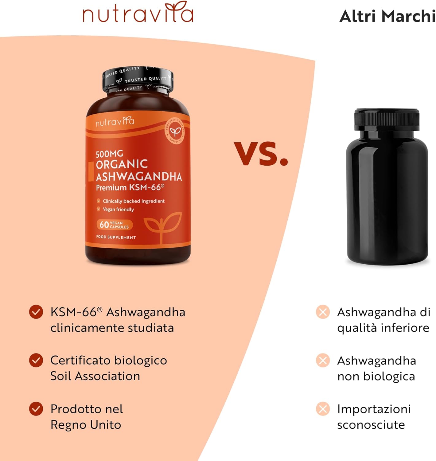 Ashwagandha Bio 500mg - 60 Capsule Vegane