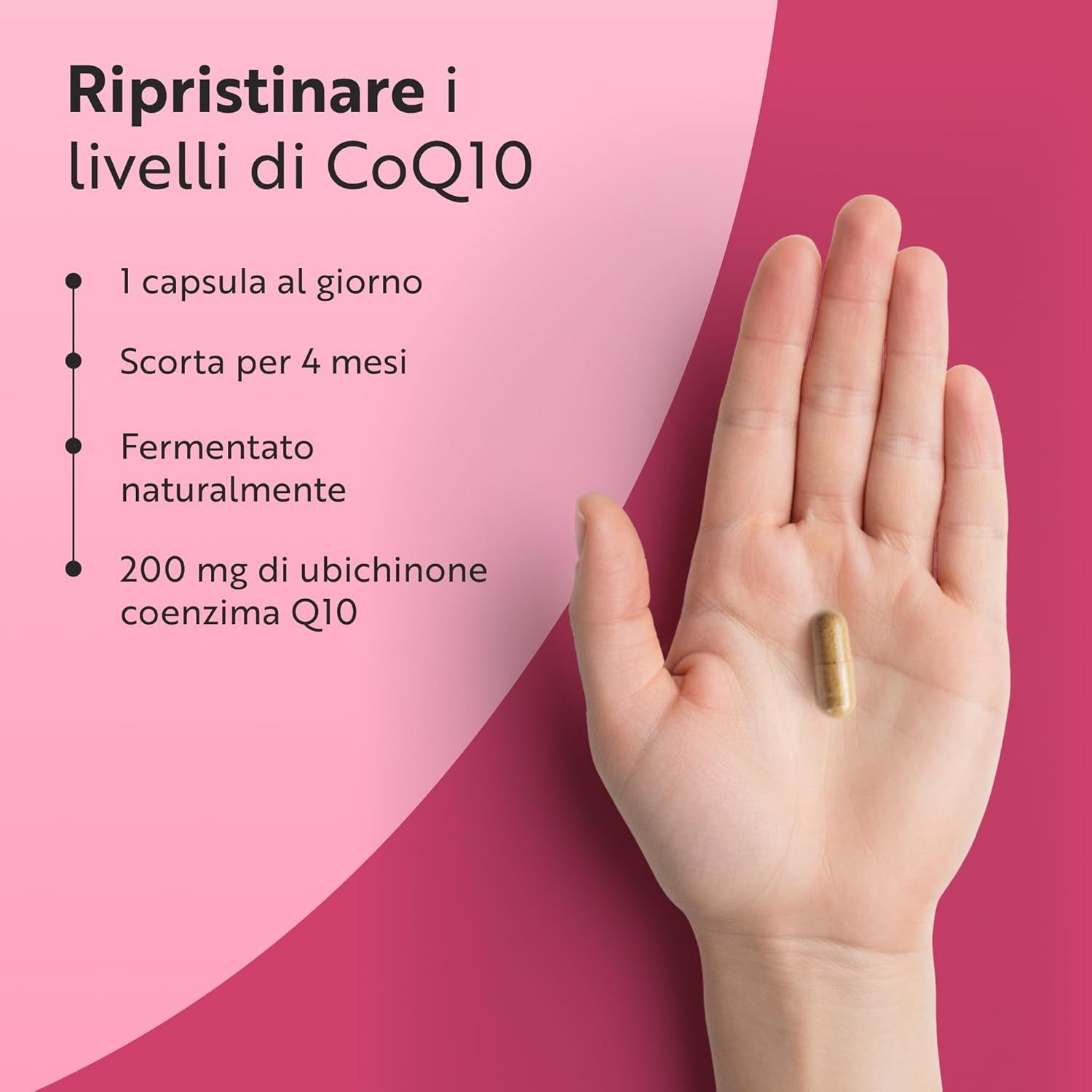 Coenzima Q10 200 mg - Ubichinone Puro al 100% - 120 Capsule Vegane
