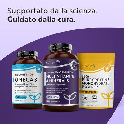 Multivitaminici ad Assorbimento Avanzato per Uomo & Donna - 360 Compresse Vegane
