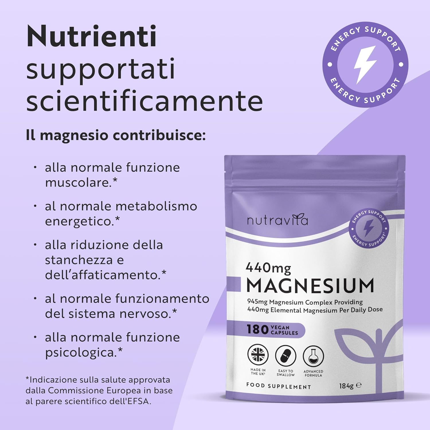 Magnesio citrato 440mg 180 capsule