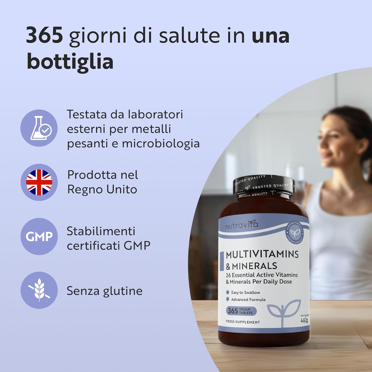 Multivitaminico e Minerali - 365 Compresse Vegane