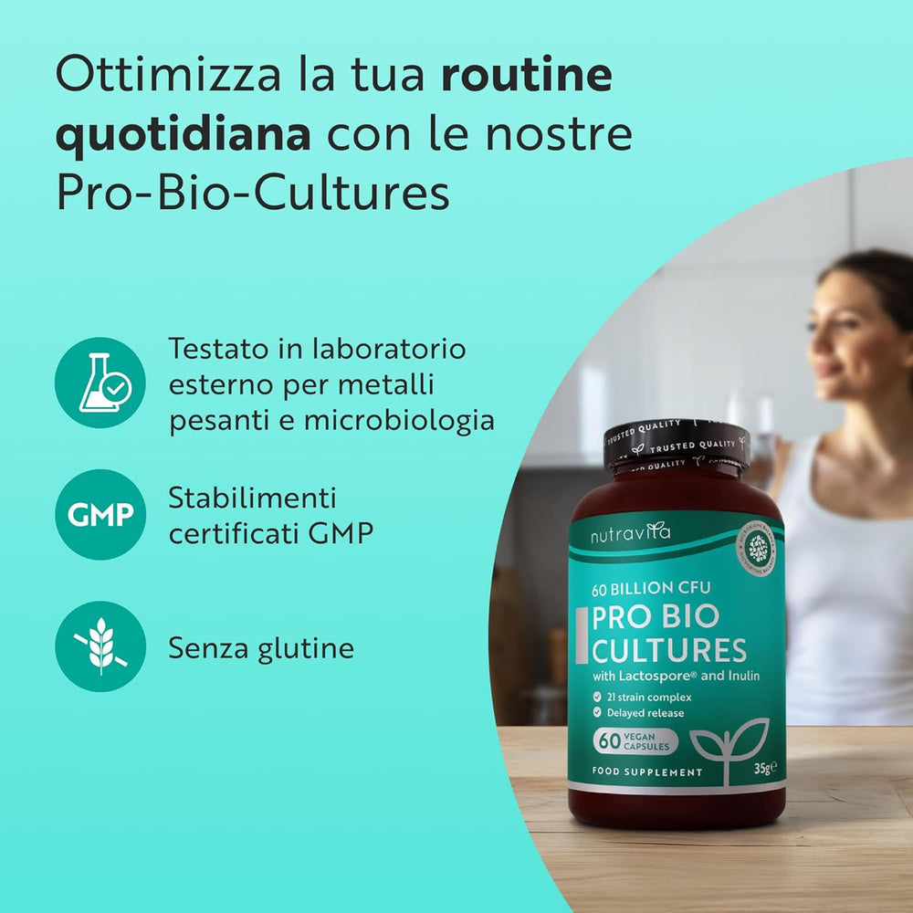Complesso di colture biologiche da 60 miliardi di CFU