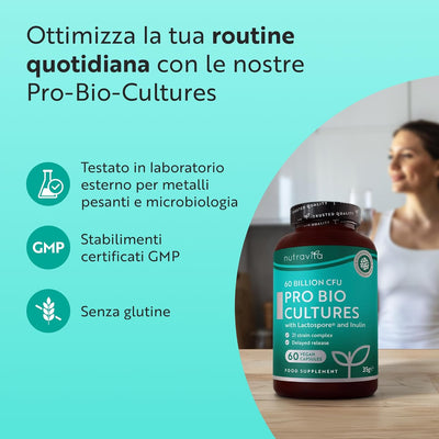 Complesso di colture biologiche da 60 miliardi di CFU