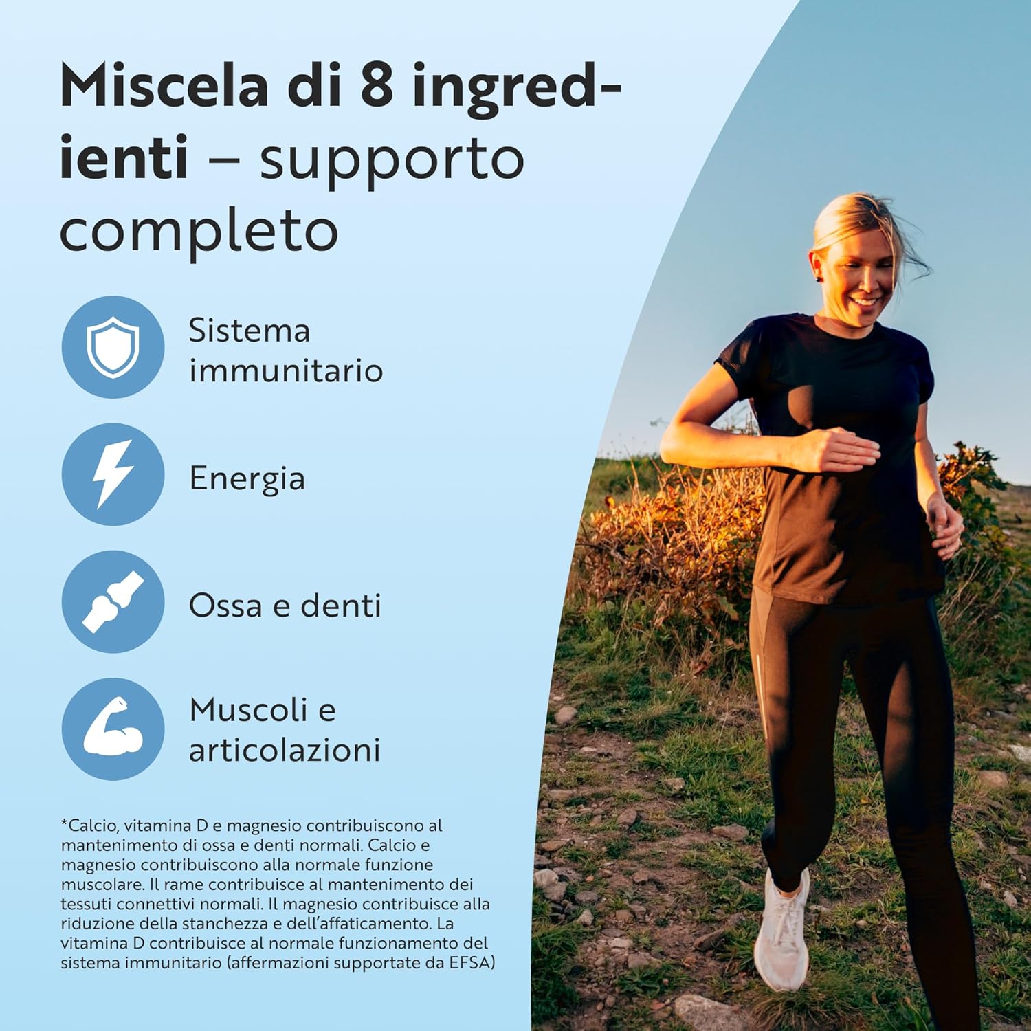 Calcio Magnesio Zinco e Vitamina D3-180 Compresse Vegetariane