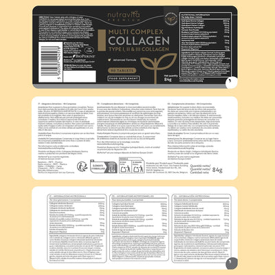 Proteine di Collagene Multi-Premium - 90 Compresse