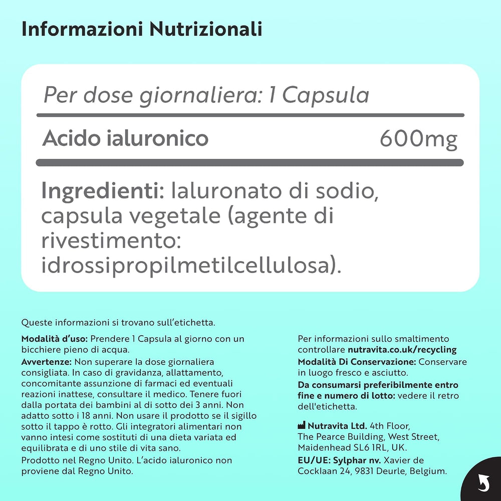 ACIDO IALURONICO 600MG CAPS 30 - JOEY 2.0