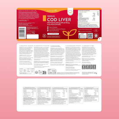 Olio di fegato di merluzzo 1000mg - 365 capsule molli