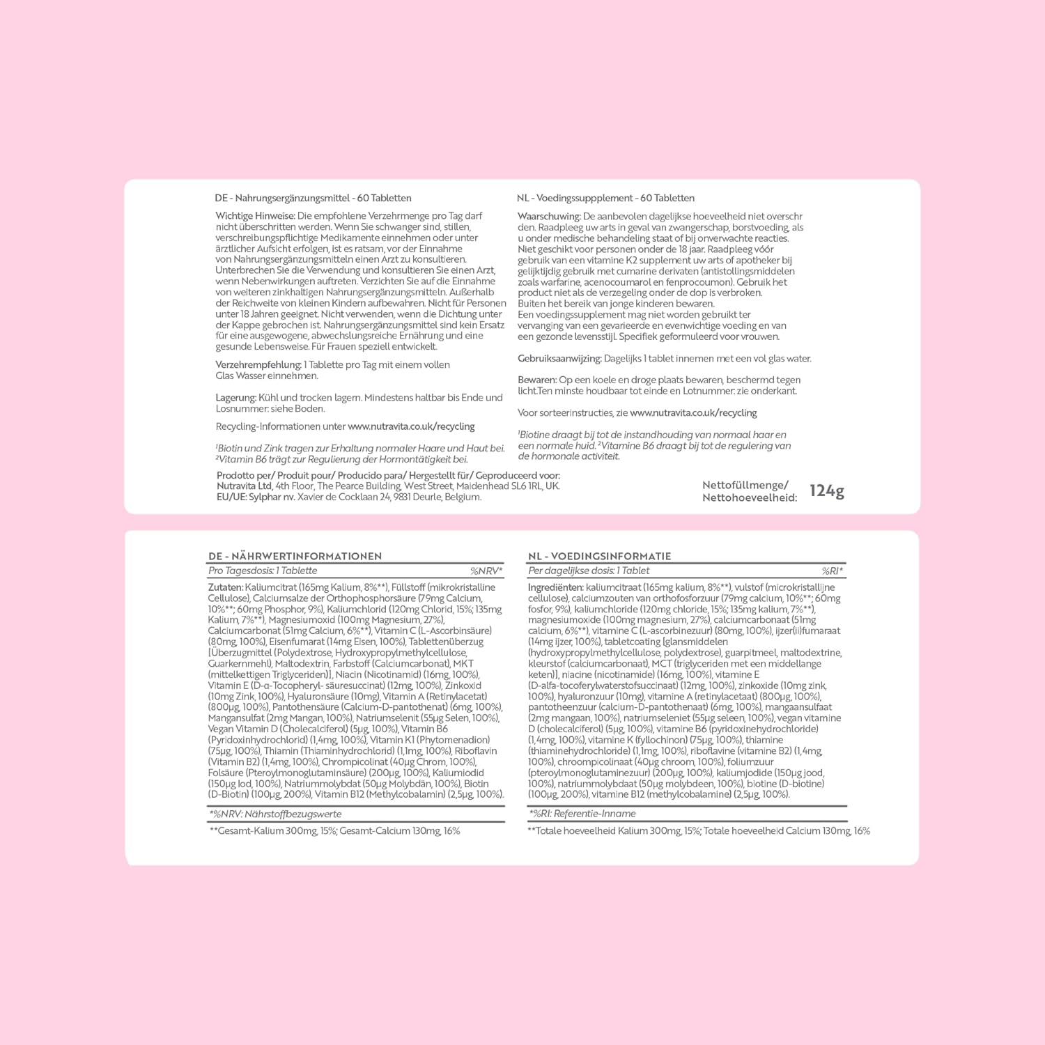 Multivitaminico e Multiminerale Donna - 60 compresse vegane
