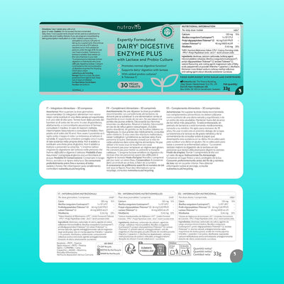 Complesso di integratori a base di enzimi digestivi - 60 compresse vegane