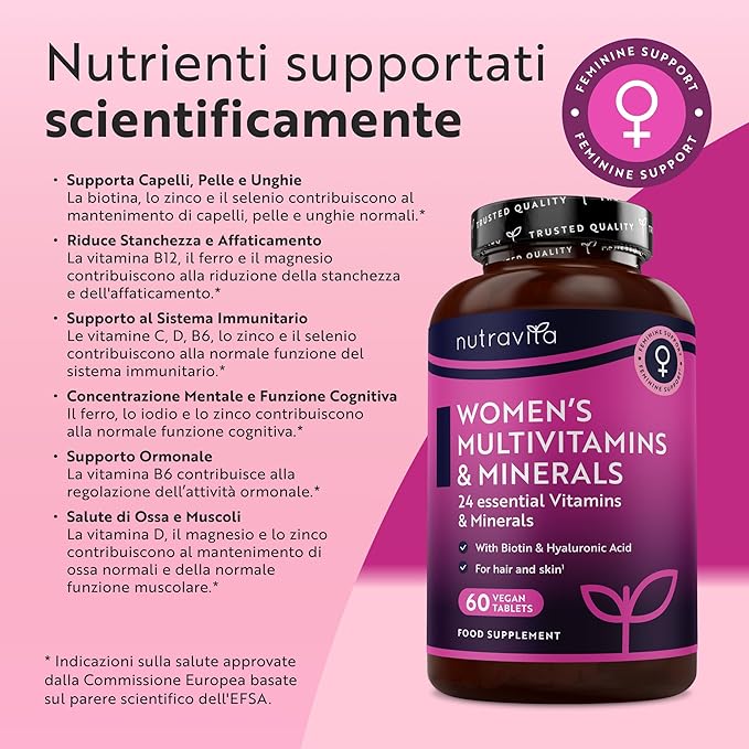 Multivitaminico e Multiminerale Donna - 60 compresse vegane