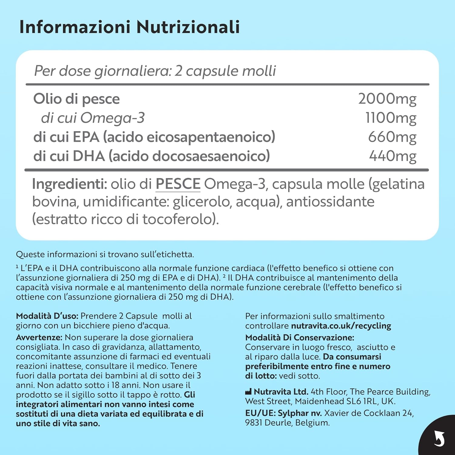 Nutravita Omega 3 2000mg