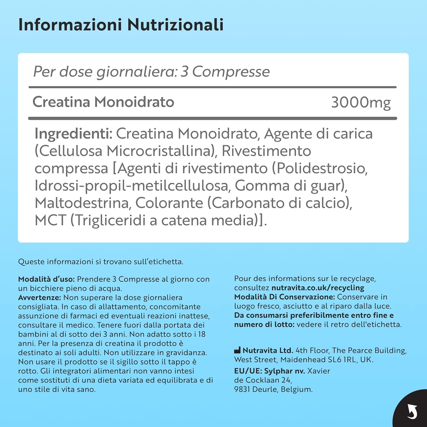 Creatina Monoidrata Capsule 3000mg, 300 Creatina Capsule