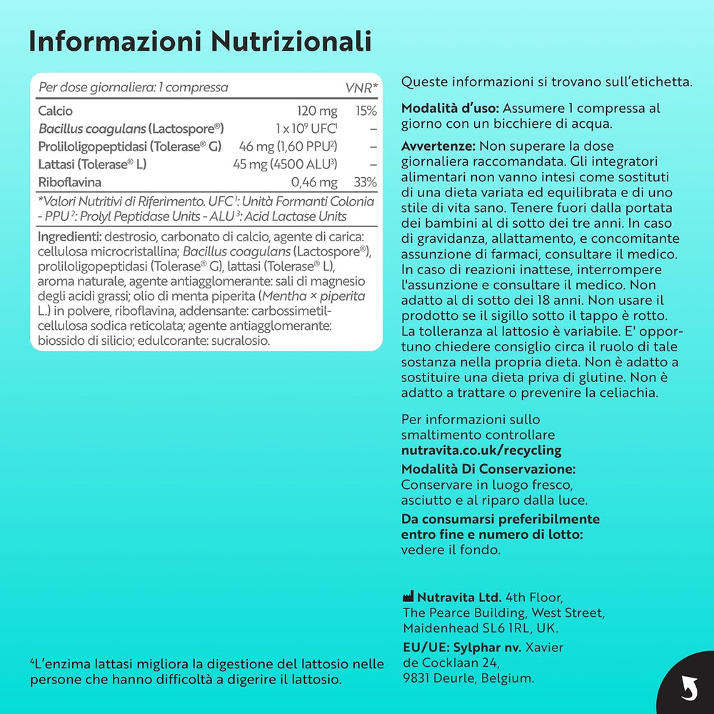 Complesso di integratori a base di enzimi digestivi - 60 compresse vegane