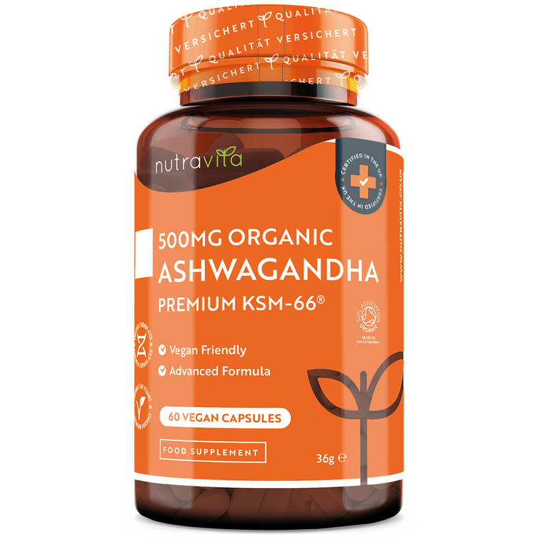 Ashwagandha Biologica KSM 66 500mg 60 Capsule Vegane