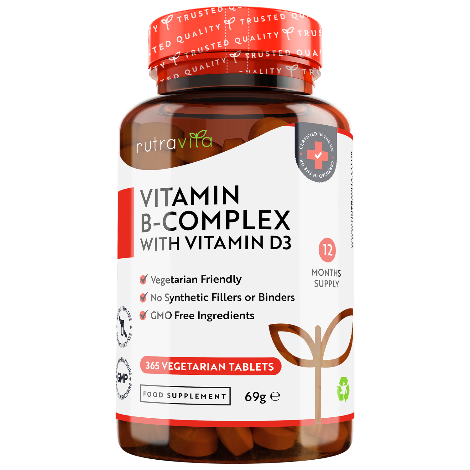 Complesso vitaminico B con vitamina B12 e D3 365 compresse