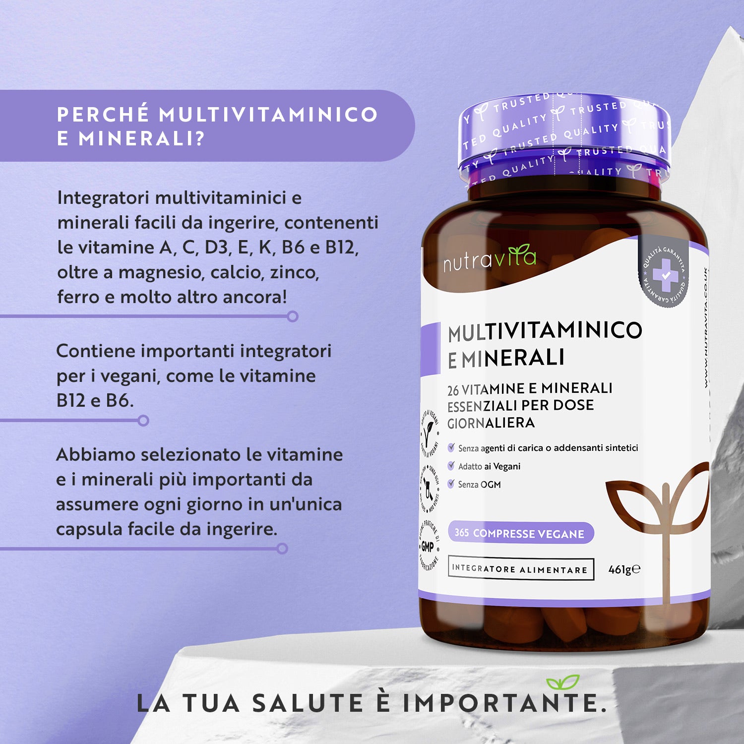Multivitamine - 26 Ingredienti Essenziali 365 Compresse Vegane