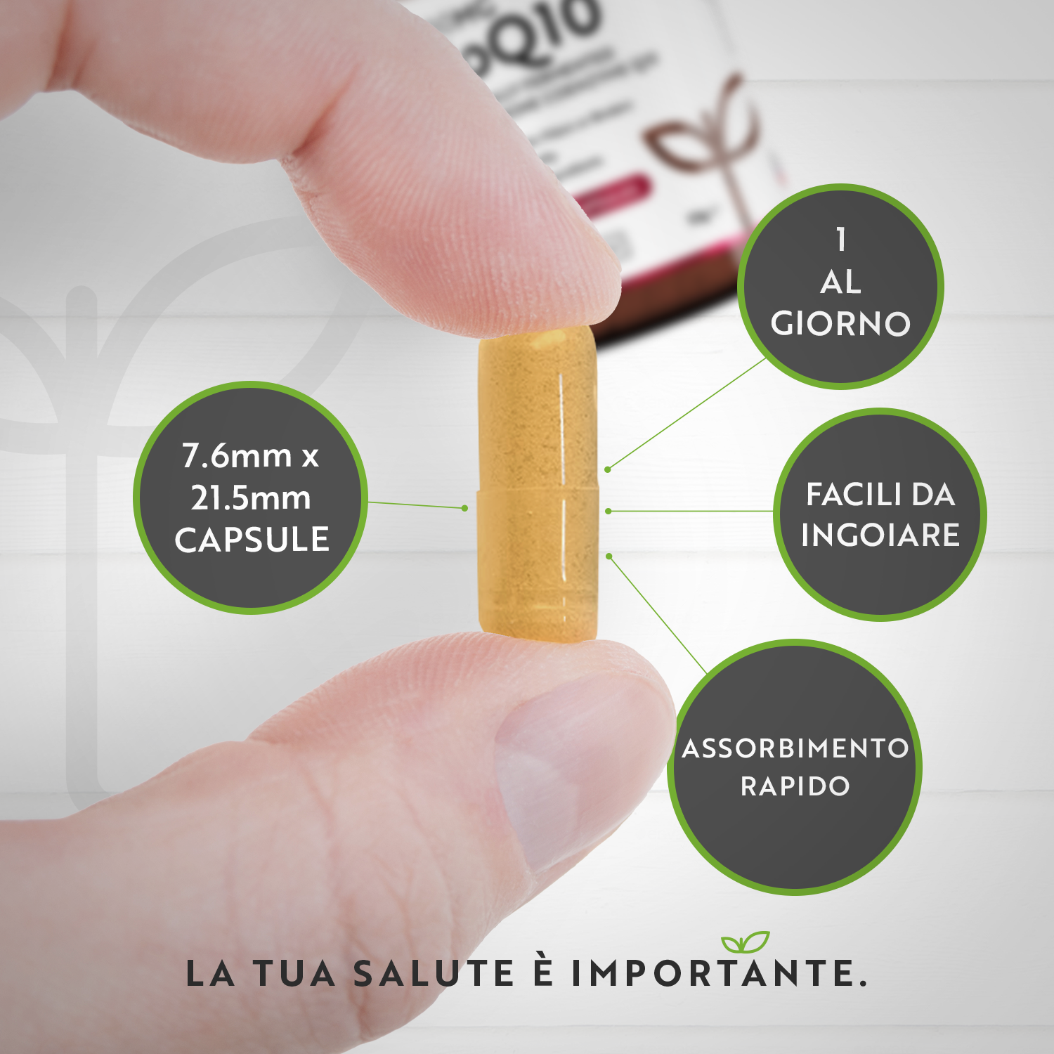 Co Enzima Q10 (CoQ10) 200mg - 120 Capsule Vegane