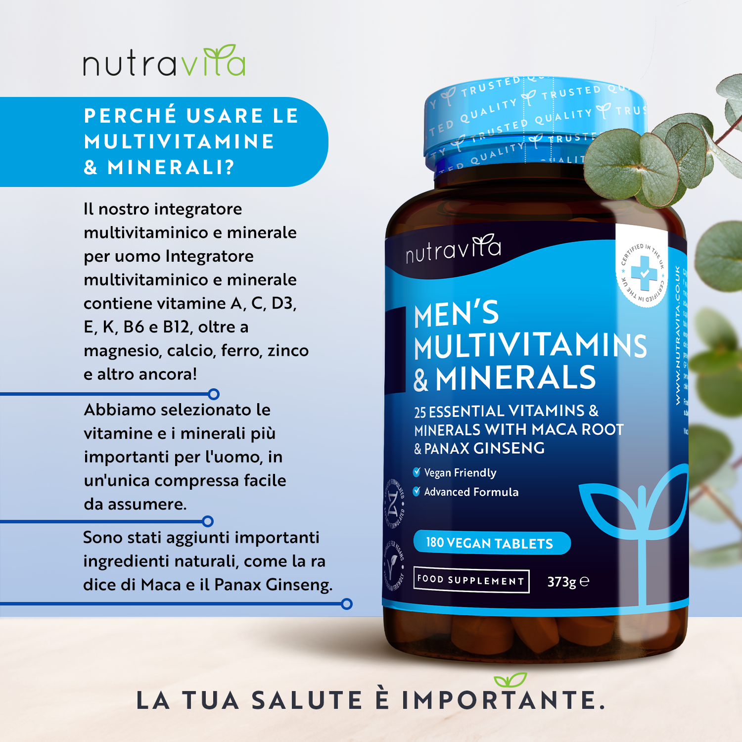 Multivitaminici e minerali per uomo 180 compresse