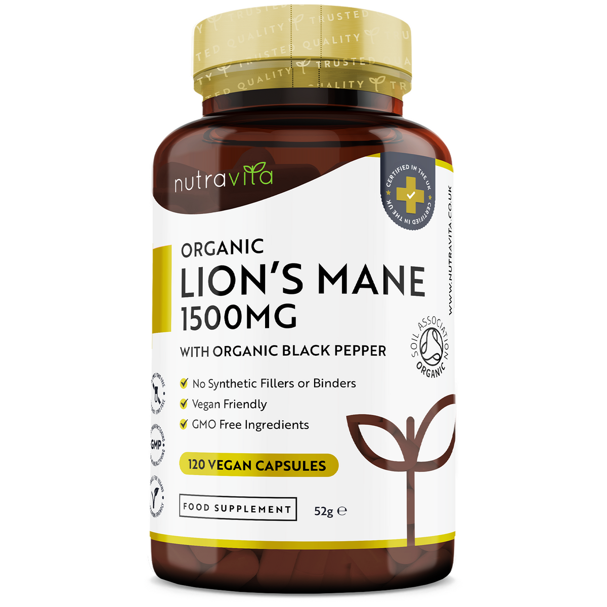 Lions Mane 2000 Mg – Estratto 30:1 Di Fungo Criniera Di Leone BIO (Hericium Erinaceus) – 180 Capsule Vegane Con Pepe Nero – Integratore Per Memoria, Concentrazione E Difese Immunitarie – Vitavea - Foto 5