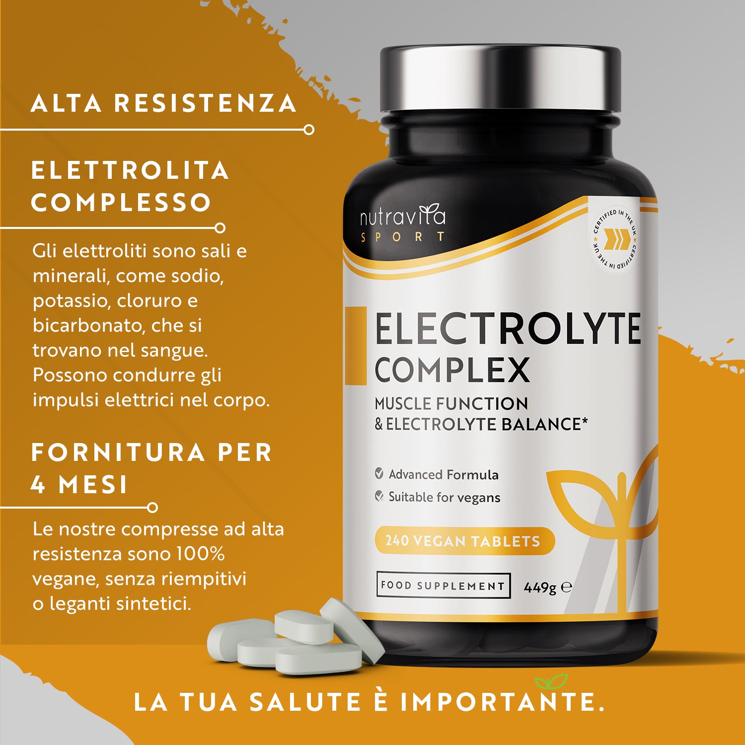 Complesso Elettrolitico 240 Compresse Vegane