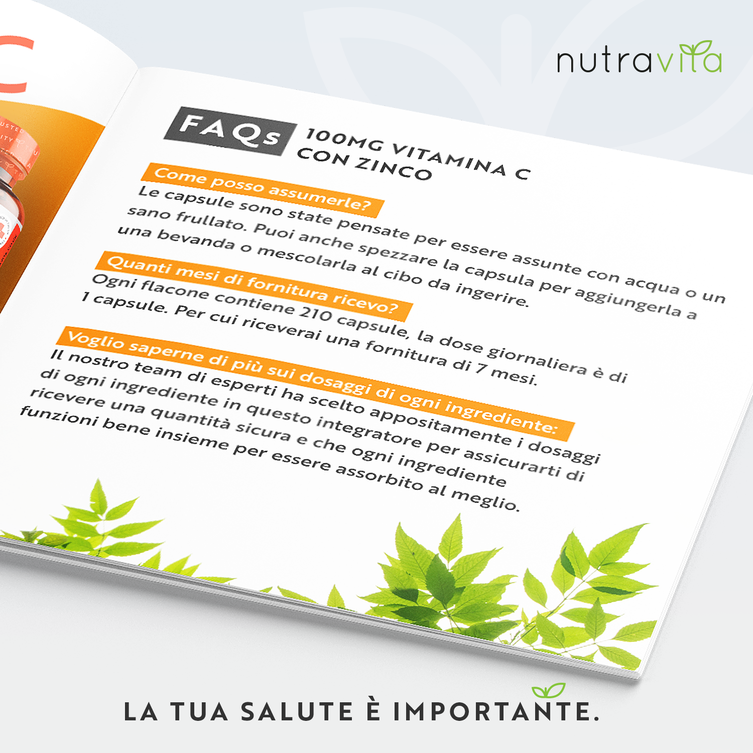Compresse di Vitamina C e Zinco - Vitamina C 1000 mg con Zinco Albion® 15 mg