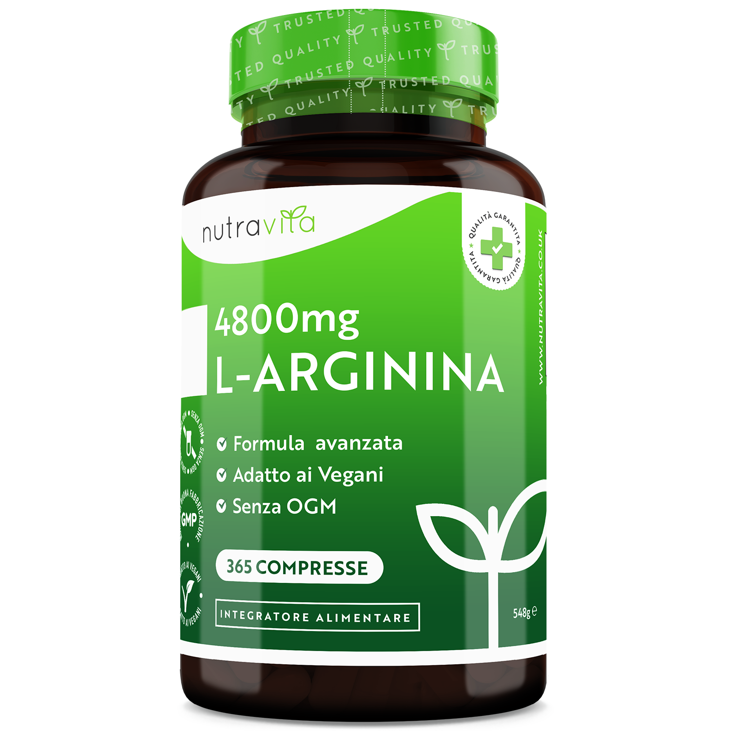 L-Arginina 4800mg 365 Compresse Vegane