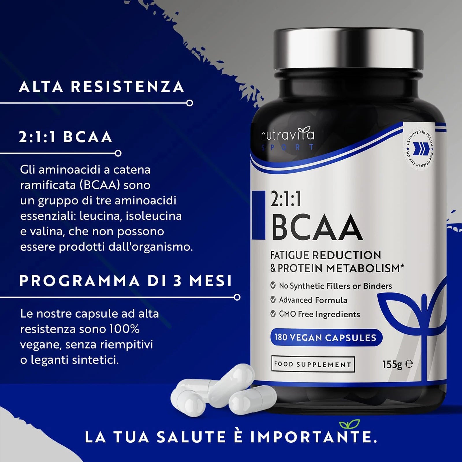 BCAA 2:1:1 300 Cpr - Integratori In Compresse - - Integratori Per Lo Sport - Foto 2