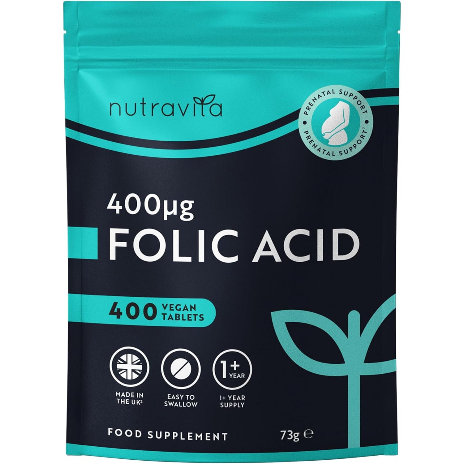 Acido Folico 400 mcg - 400 Compresse Vegane