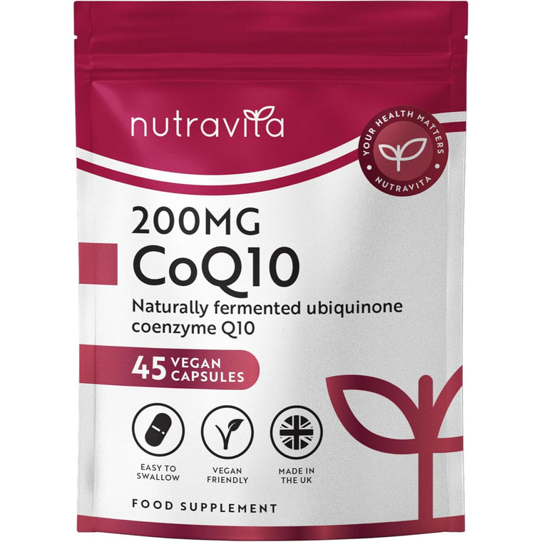 Integratore CoQ10-45 Capsule Vegane ad Alto Dosaggio di Coenzima Q10 200mg