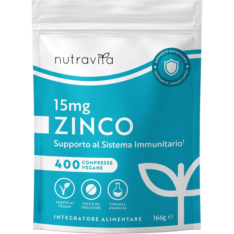 Zinco 15mg 400 Compresse Vegane