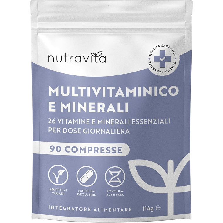 Multivitaminico Completo Donna e Uomo – 90 Compresse Vegane (3 Mesi)