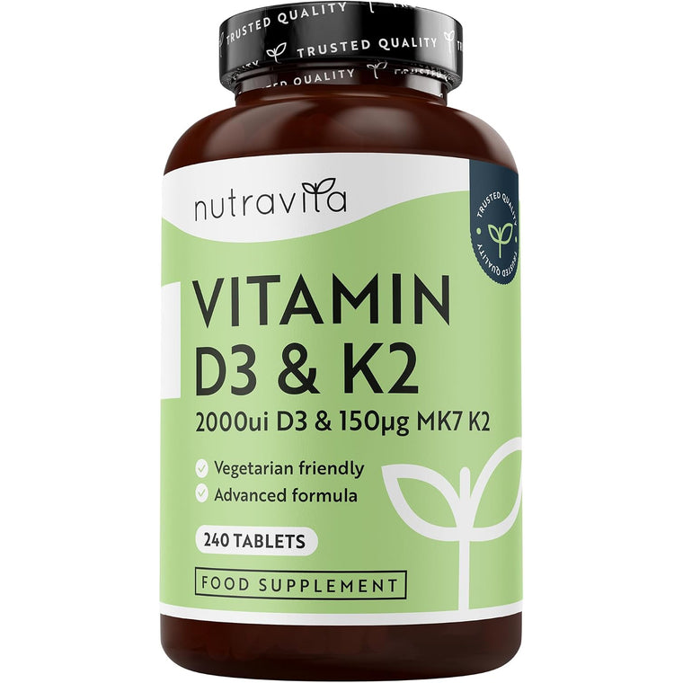Vitamin D3 2000UI and K2 150µg MK7 - 240 Tablets
