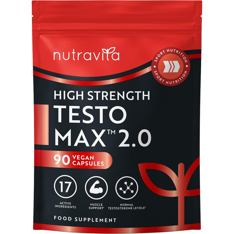 Testomax 2.0 Supplements For Men - 90 Vegan Capsules