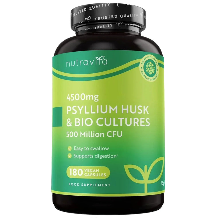 Psyllium Husk 4500 mg con 500 milioni di CFU