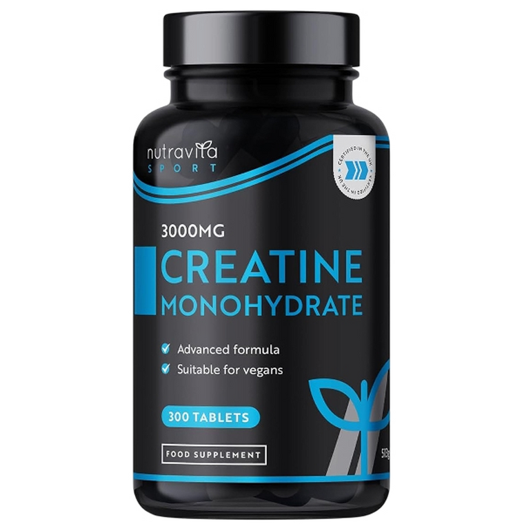 Creatina Monoidrata Capsule 3000mg, 300 Creatina Capsule