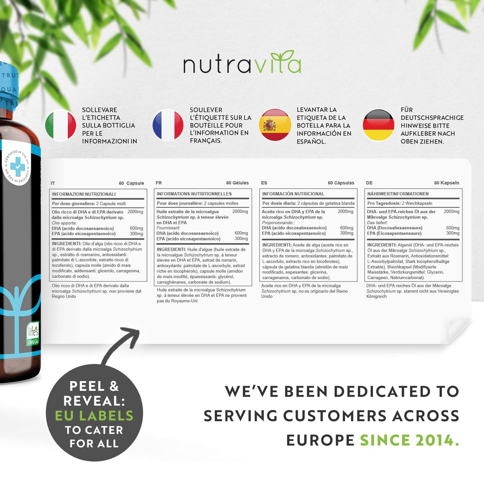 Omega 3 Vegan ad alta efficienza 2000mg